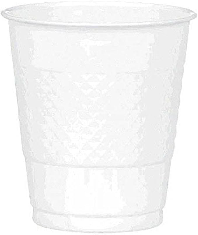 Frosty White Plastic Cups - 12 oz. - Versatile Drinkware by AmscanPartySupplies