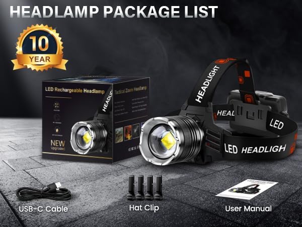 AKNEAR LED Rechargeable Headlamp 99000 High Lumens, 95 Hours Endurance Head Lamp - Image 8