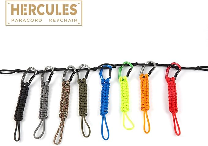 HERCULES Paracord Keychain Set – 2 Pack Lanyard Rope - Image 9