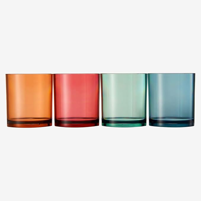 Khen Classic Plastic Reusable Tumbler Drinking Glasses Jewel Muted Colors 13oz - Image 7