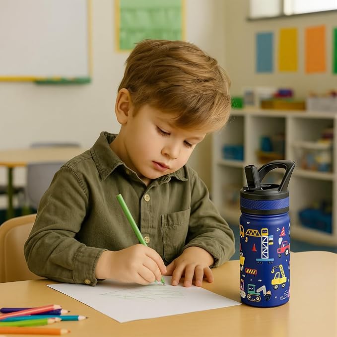 Fanhaw 14 Oz Kids Insulated Water Bottle - Image 6