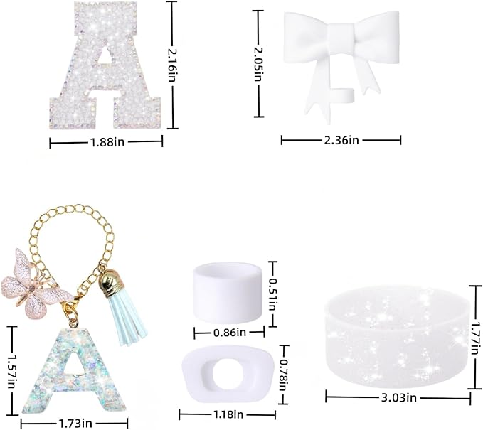 6PCS White Stanley Cup Accessories Set Fit - Image 6
