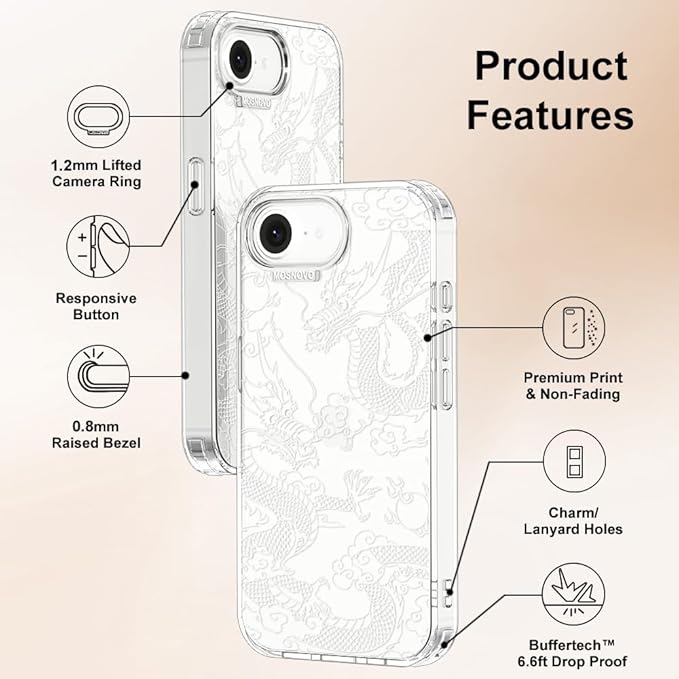 MOSNOVO for iPhone 17e Case/iPhone 16e Case, Shockproof Military-Grade - Image 6