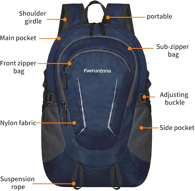 30L Large capacity Lightweight Packable Foldable Backpack,women and men Hiking - Image 6