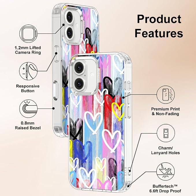 MOSNOVO for iPhone 16 Case, Shockproof Military-Grade Protection 6.6ft Drop - Image 6