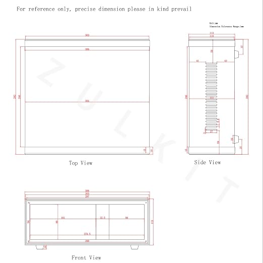 Zulkit Junction Box Blue Metal Project Box DIY Electric Enclosure Case - Image 9