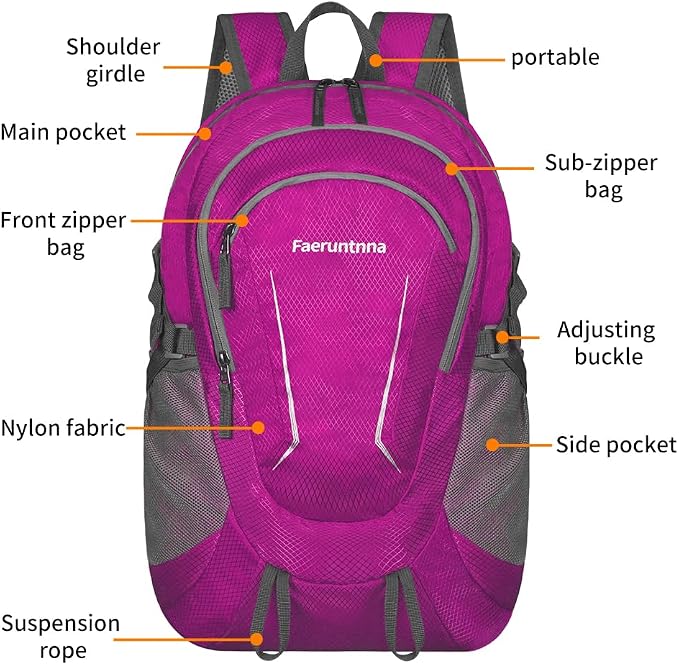 30L Large capacity Lightweight Packable Foldable Backpack,women and men Hiking - Image 6
