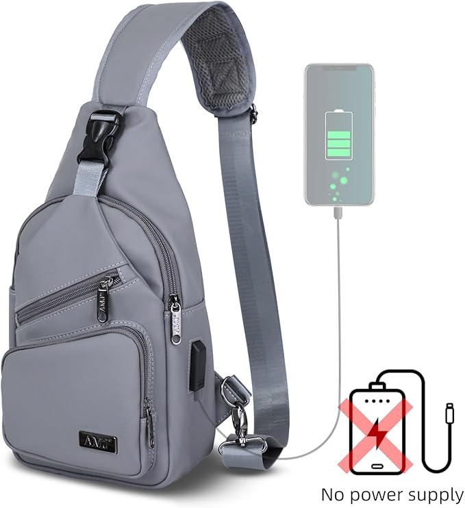 AMJ Crossbody Sling Bag Men Women, Casual Shoulder Backpack, Chest Daypack - Image 7