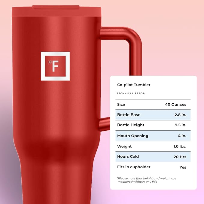 IRON °FLASK Co-Pilot Insulated Mug w/Straw & Flip Cap Lids - Image 9