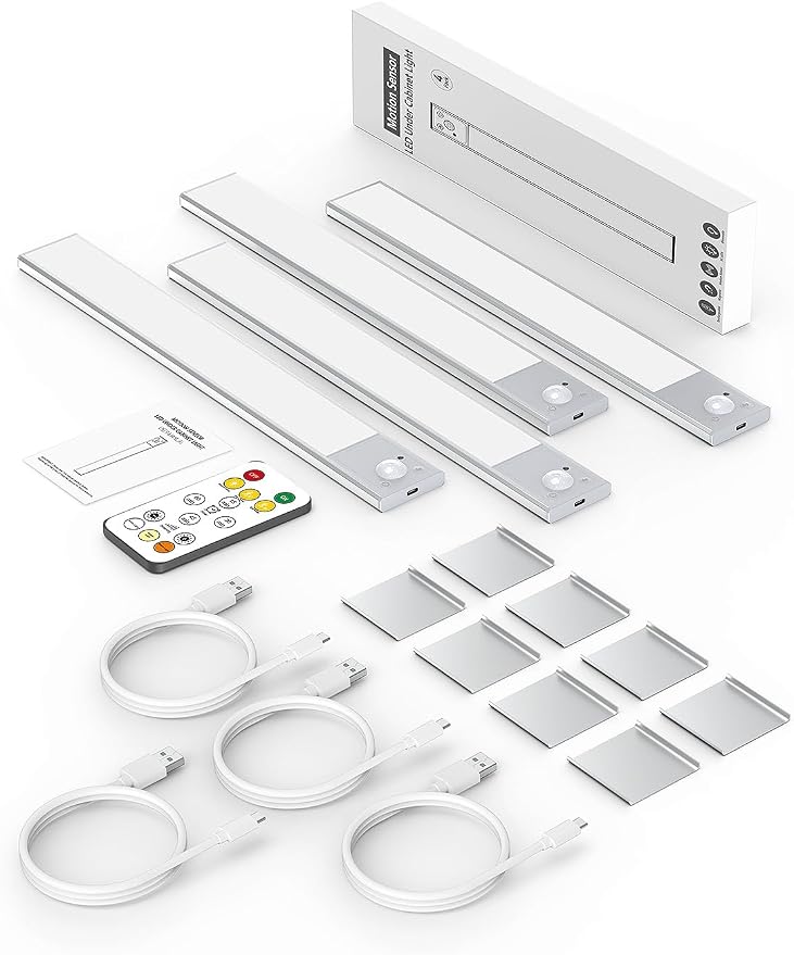 12" Ultra-Thin Under Cabinet Lighting Wireless, Aluminum Alloy Under Counter - Image 8