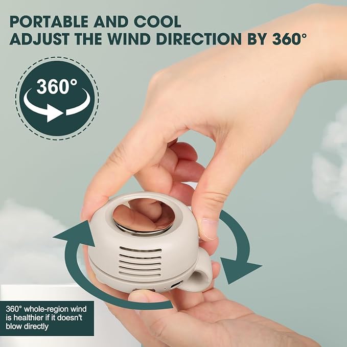 Oprtuisi Portable Bladeless Clip-On Mini Fan, - Image 6