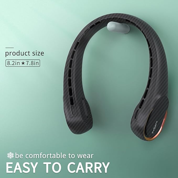 FrSara Neck Fan, Portable Personal Fan Strong Wind, Air Volume, 360° Cooling - Image 6