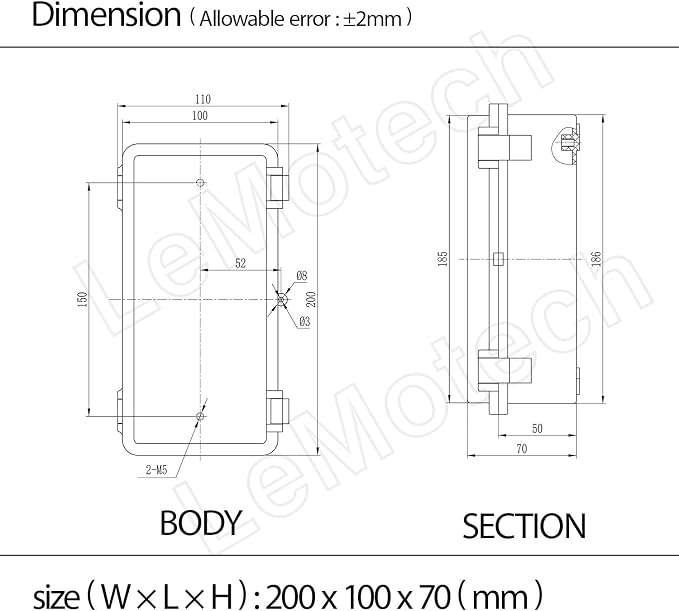 ABS Plastic Dustproof Waterproof IP65 Junction Box Hinged Shell Universal - Image 8