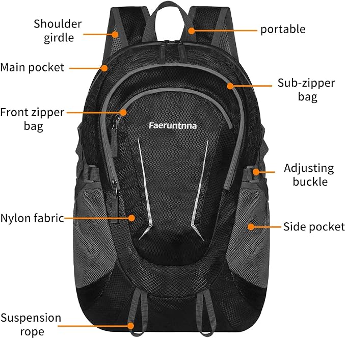 30L Large capacity Lightweight Packable Foldable Backpack,women and men Hiking - Image 6