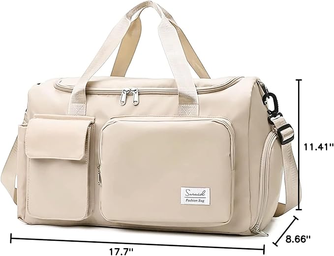 Suruid Sports Gym Bag with Shoes Compartment Travel Duffel Bag with Dry Wet - Image 8