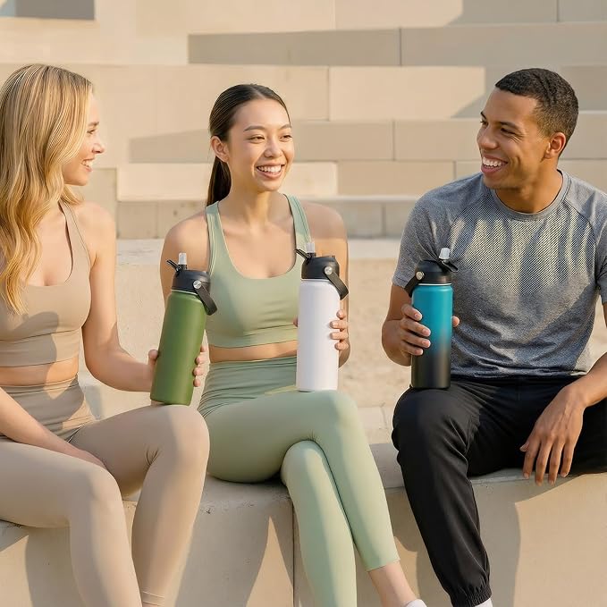 Fijinhom 24oz Insulated Stainless Steel Water Bottle, Wide Mouth Double Wall - Image 9