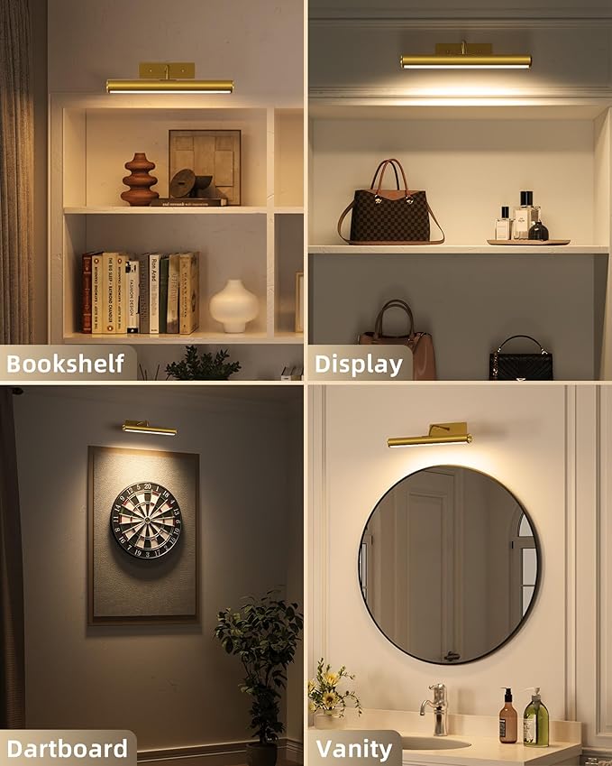 EZVALO Picture Light for Wall, 13-Inch Wireless Rechargeable 4000mAh LED Art - Image 8