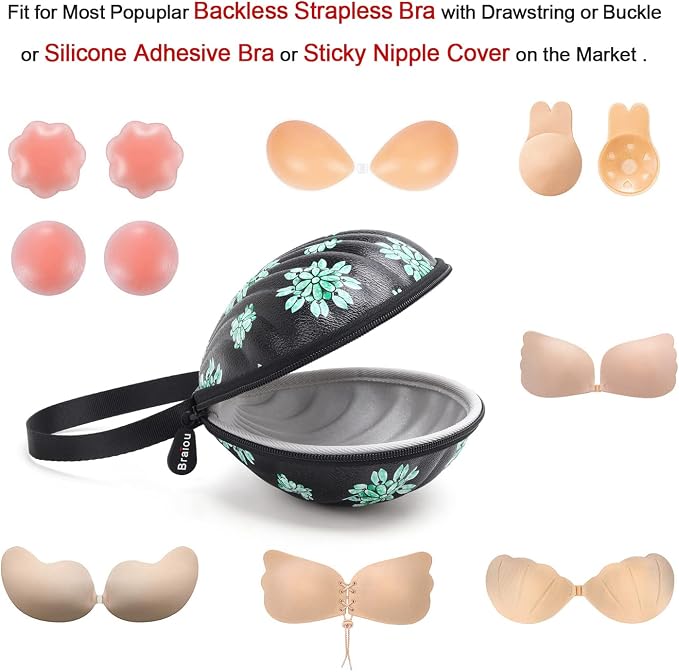 Hard Travel Case for Silicone Bras Premium Nubra Organizer Portable Lingerie - Image 3