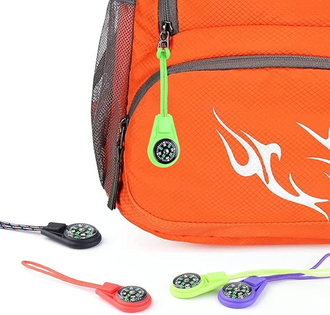 Mini Compass for Kids Compass Keychain,Button Compass Bulk kit,Paracord Hiking - Image 6