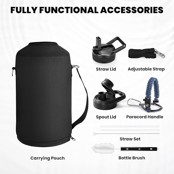 RAYMYLO One Gallon Water Bottle Insulated, Triple Walled Vacuum Stainless Steel - Image 6