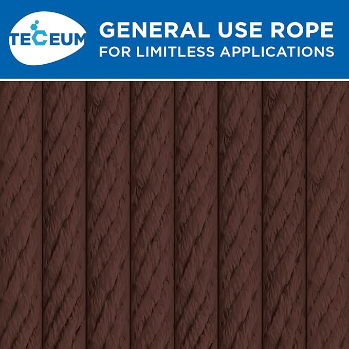 TECEUM Cotton Rope 3/16” – 100 FT – Strong All-Purpose Braided Rope – Natural - Image 9