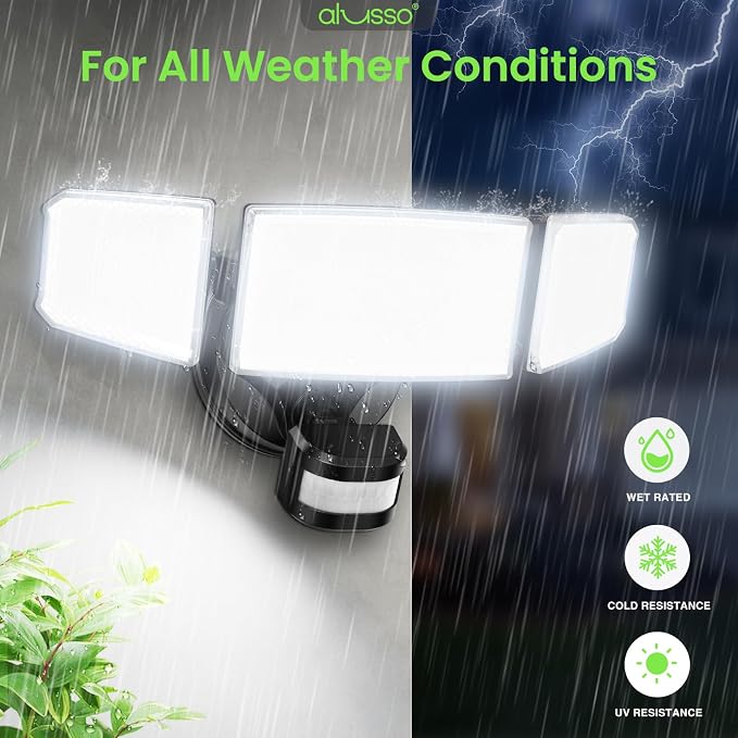 ALUSSO Motion Sensor Outdoor Lights Hardwired, Flood Lights Outdoor 120V - Image 9