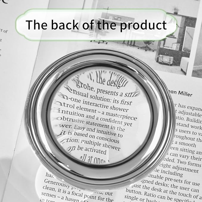 6X Crystal Dome Magnifier Paperweight, 4 Inch Large Dome Reading Magnifying - Image 5