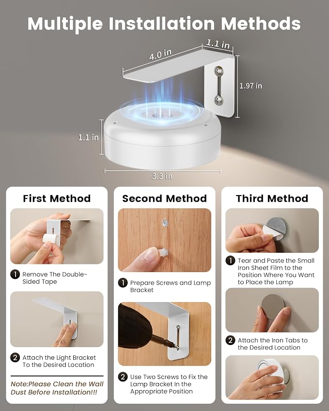 Picture Lights for Wall, Wireless 2000mAh Rechargeable Magnetic LED Puck Lights - Image 9