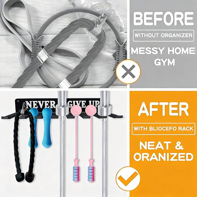 Gym Home Rack 8 Hook Heavy-Duty Wall-mounted Organizer Multi-Purpose Workout - Image 7