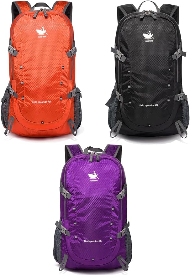 Lightweight Foldable Hiking Backpack 40L, Ripstop Nylon Packable Travel Daypack - Image 8