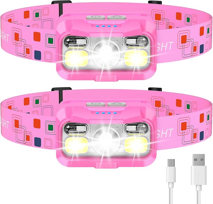 LHKNL Headlamp Rechargeable, Lumen Super Bright Motion Sensor Head Lamp - Image 8