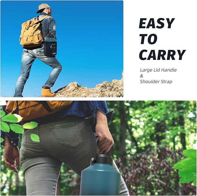 WATERSY 1.5 Gallon Water Bottle Insulated, BPA Free&Leak Proof, 196oz Stainless - Image 7