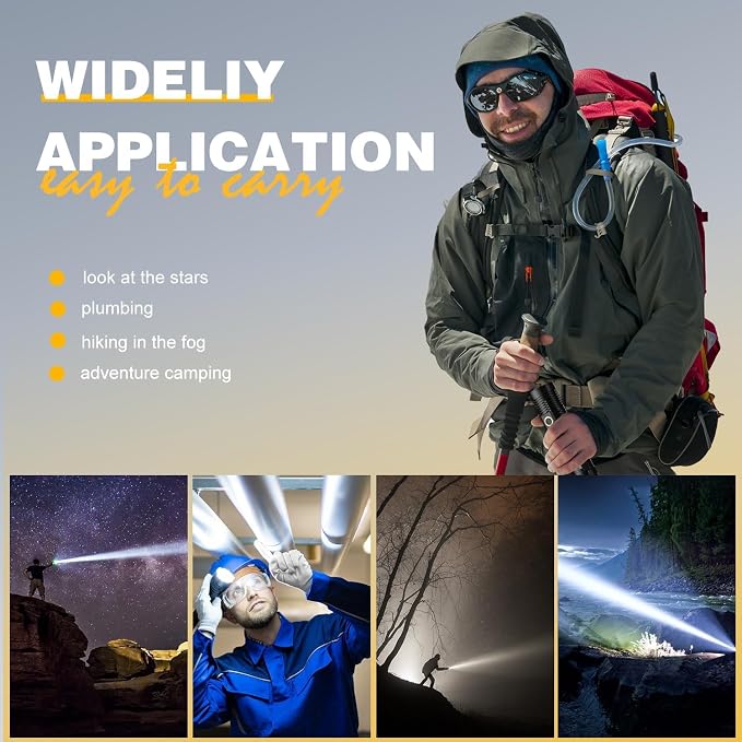 Hoxida LED Rechargeable Flashlights High Lumens - Image 8