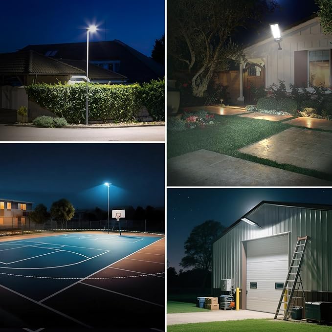 Solar Lights Outdoor Waterproof, 6500K 13000LM LED Dusk to Dawn Solar Street - Image 7