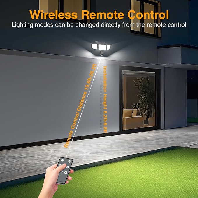 Onforu Solar Lights Outdoor, 3 Heads Security Lights - Image 8