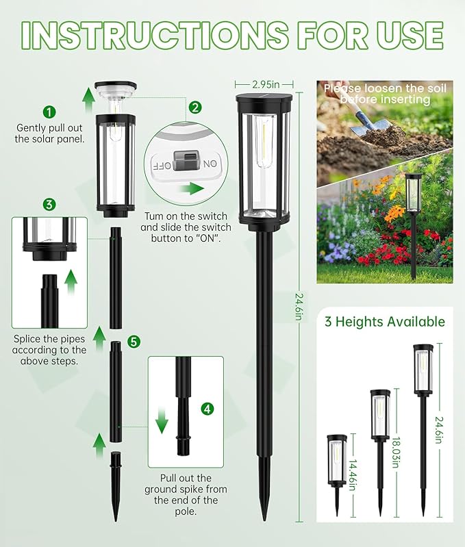 BITPOTT Bright Solar Pathway Lights, 12 Pack Solar Lights Outdoor Waterproof - Image 7
