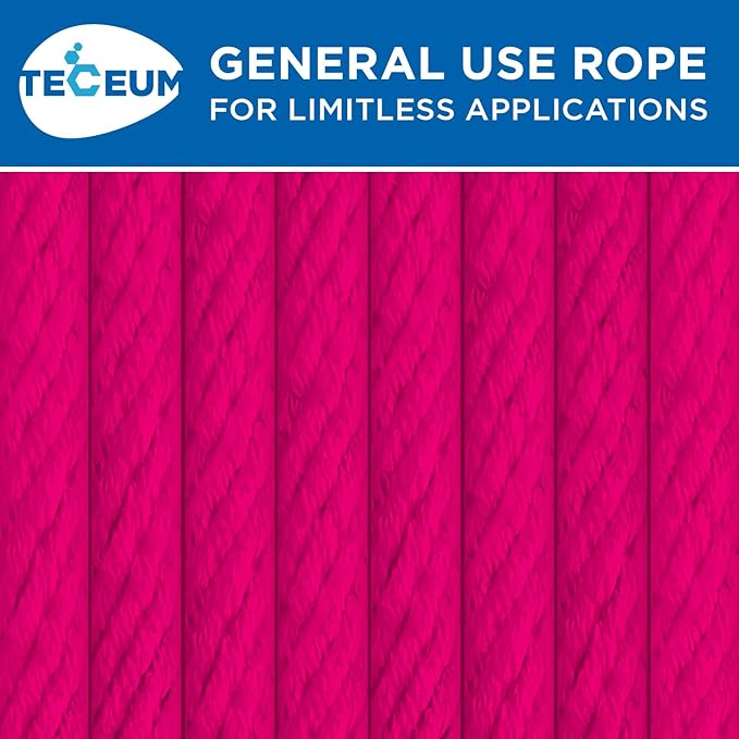 TECEUM Cotton Rope 3/16” – 50 FT – Strong All-Purpose Braided Rope – Natural - Image 9