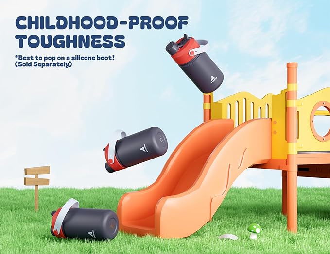 POWCAN 2 Pack 12 oz Kids Insulated Water Bottle - Image 6