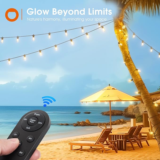 addlon 200FT Solar String Lights Outdoor Waterproof - Image 7