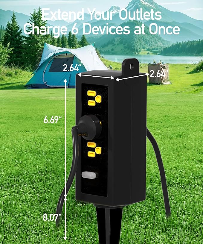 Outdoor Power Strip Weatherproof, ZZJ IP69 Grade Waterproof Surge Protector - Image 8