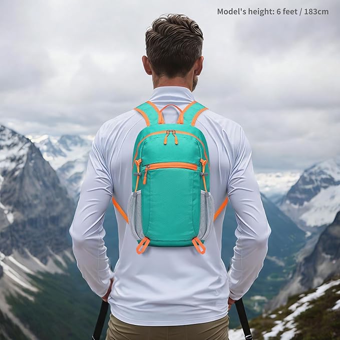 Hiking Daypack Packable, Camping Backpack Water Resistant Lightweight Polyester - Image 7