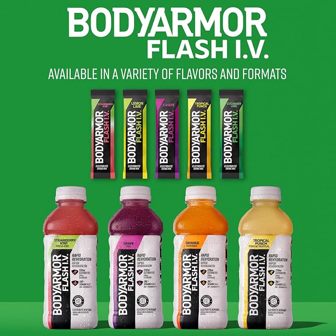 BODYARMOR Flash IV Electrolyte Packets, Strawberry Kiwi - Image 8