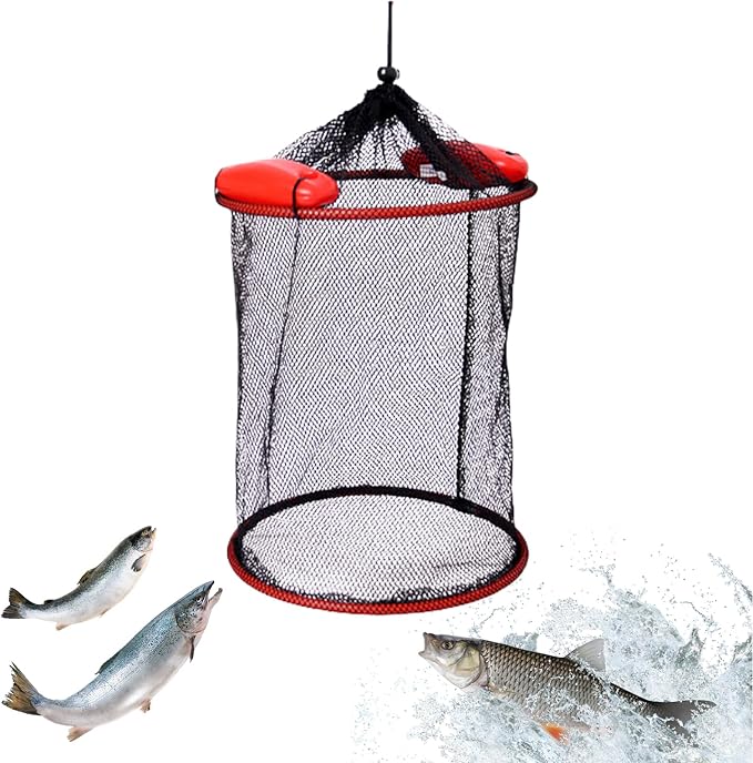 Fish Basket – 25x30cm/25x60cm/25x90cm Nylon, Portable Net Pen, Live Catch - Image 9