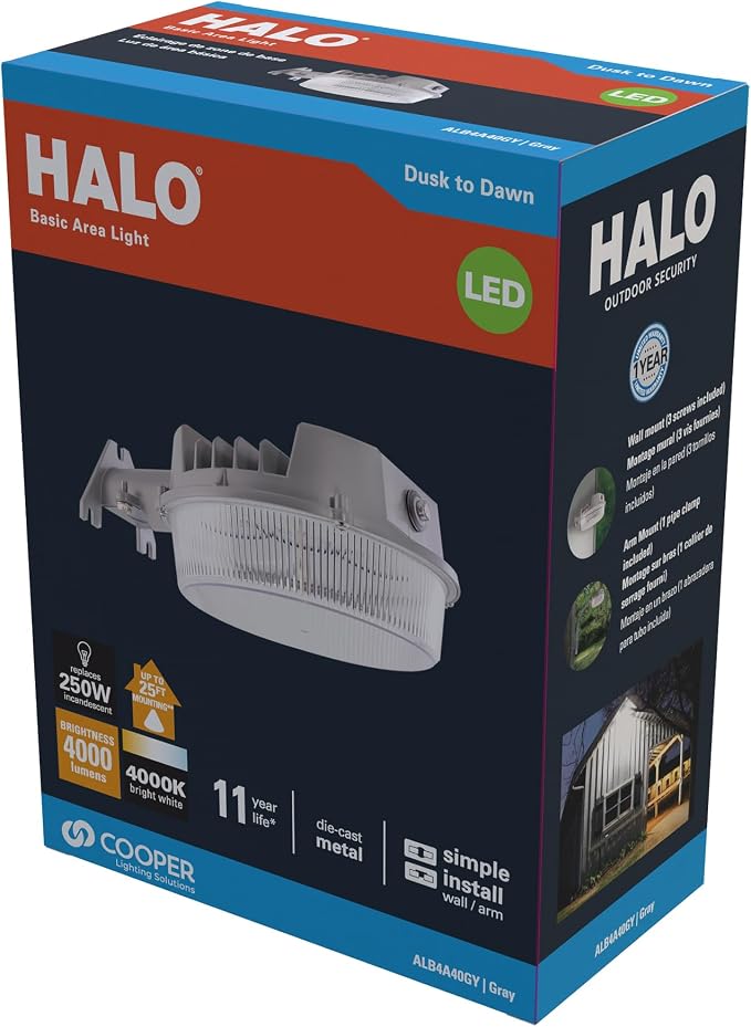 HALO ALB Outdoor Dusk-to-Dawn LED Security Area Light - Image 9
