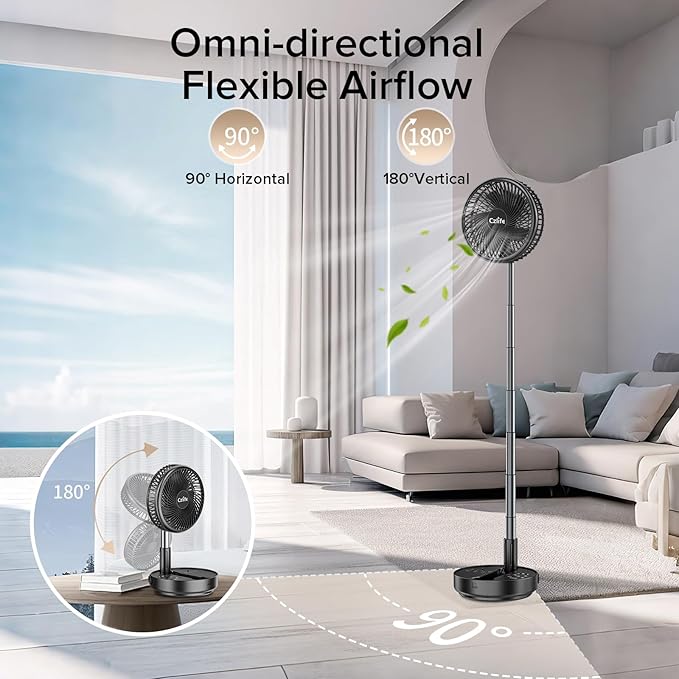 Czlife F9 Portable Fan, 10000mAh Rechargeable Battery Powered - Image 6
