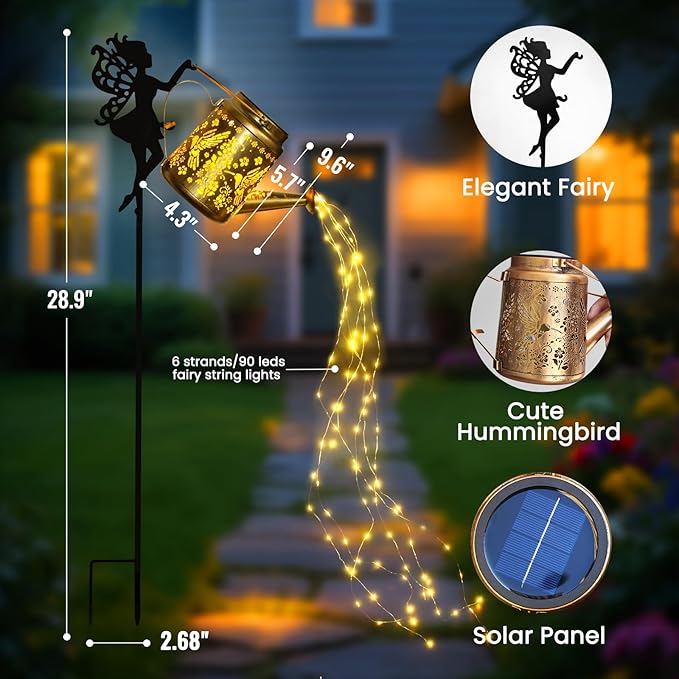 X-PREK Solar Lights Outdoor Waterproof, Fairy Solar Garden Lights Outdoor - Image 7
