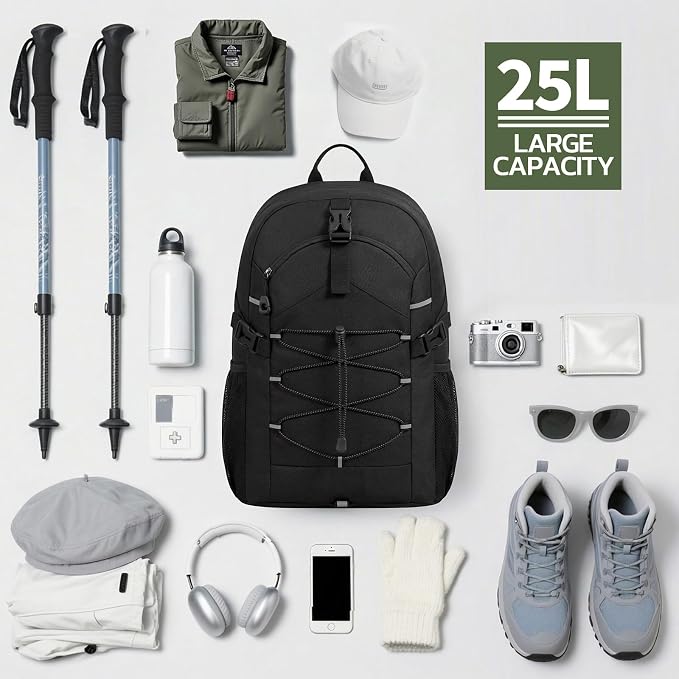 TILYMOL Hiking Travel Backpack for Men Women 25L - Image 6