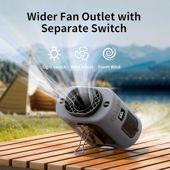 Socool 14500mAh Portable Waist Fan Clip on Belt 360 Rotation Wearable - Image 7