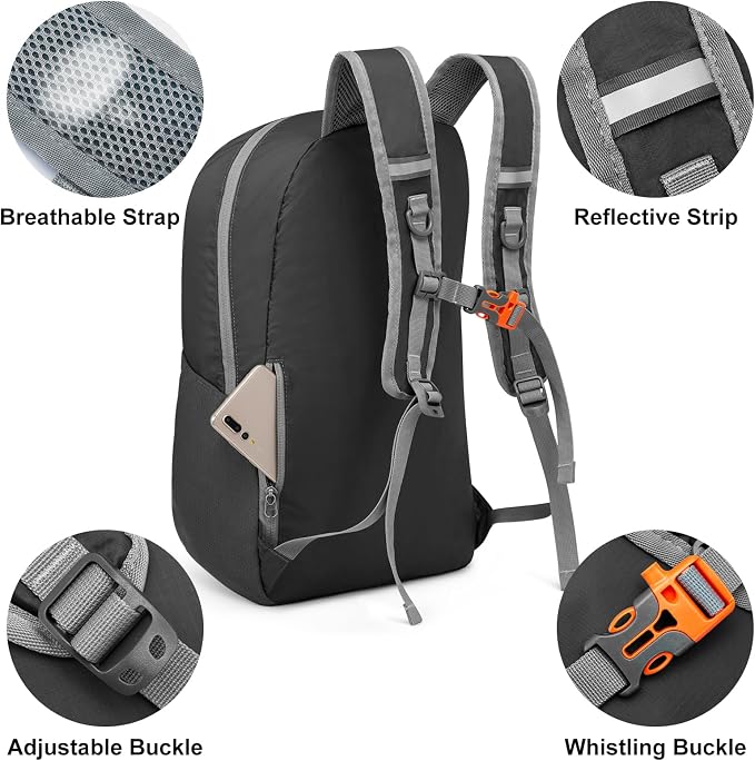 G4Free 24L Lightweight Packable Hiking Backpack Small Sport Travel Daypack - Image 8