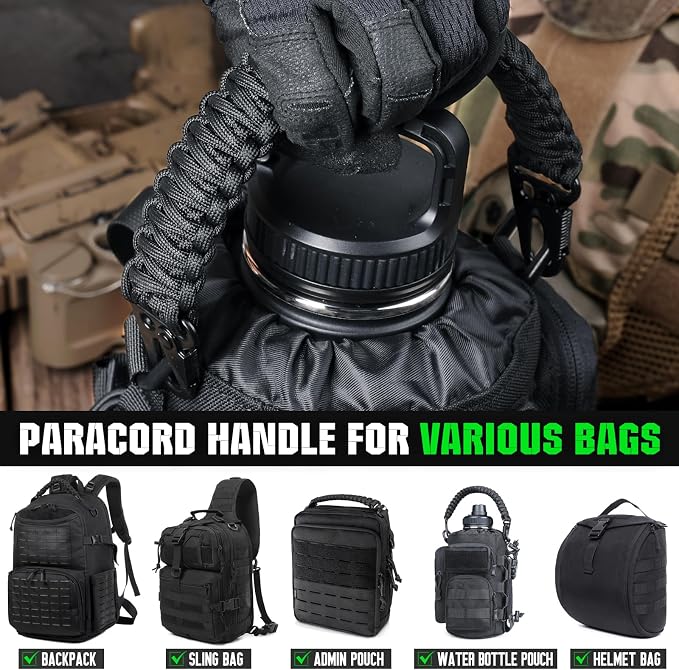 Tactical Paracord Handle,9-core Weaving Paracord Strap - Image 7